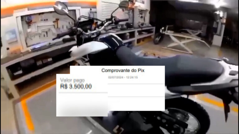Homem que fingia representar loja de motos famosa engana e debocha após golpe