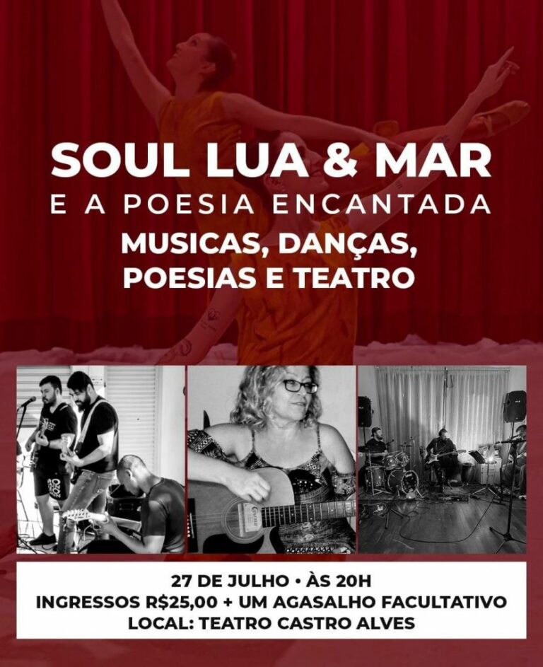 Teatro Castro Alves apresenta espetáculo Soul Lua & Mar em Araçatuba