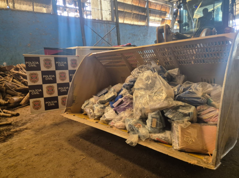 Uma tonelada de droga apreendida é incinerada pela Polícia Civil em Ribeirão Preto