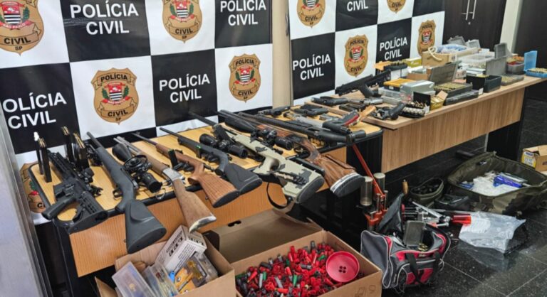 Arsenal do crime: polícia apreende armas e munições avaliadas em R$700 mil