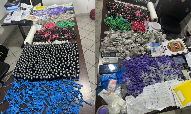 Investigado há um mês é preso com mais de 1.600 porções de drogas em Itanhaém