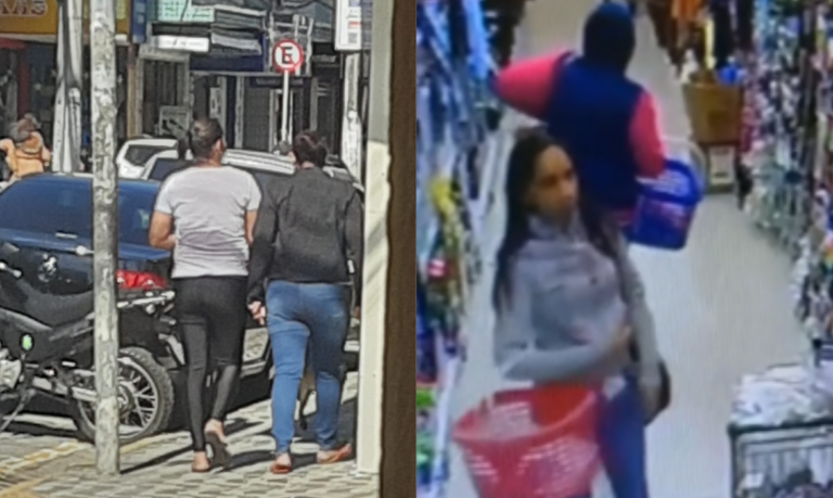 Ladras de São Vicente: Mulheres roubam mais de mil reais em produtos de loja do centro da cidade