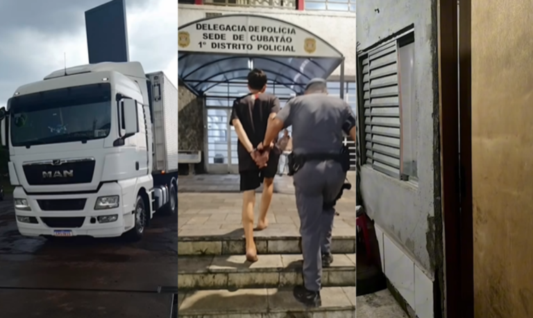 Caminhoneiro é sequestrado e mantido em cativeiro por trio armado em Cubatão