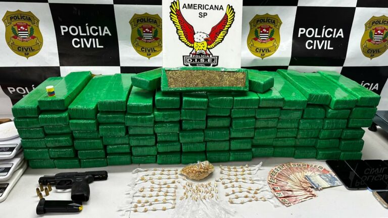 Polícia Civil encontra 89 quilos de maconha e prende "casal do tráfico" em Santa Bárbara D'Oeste