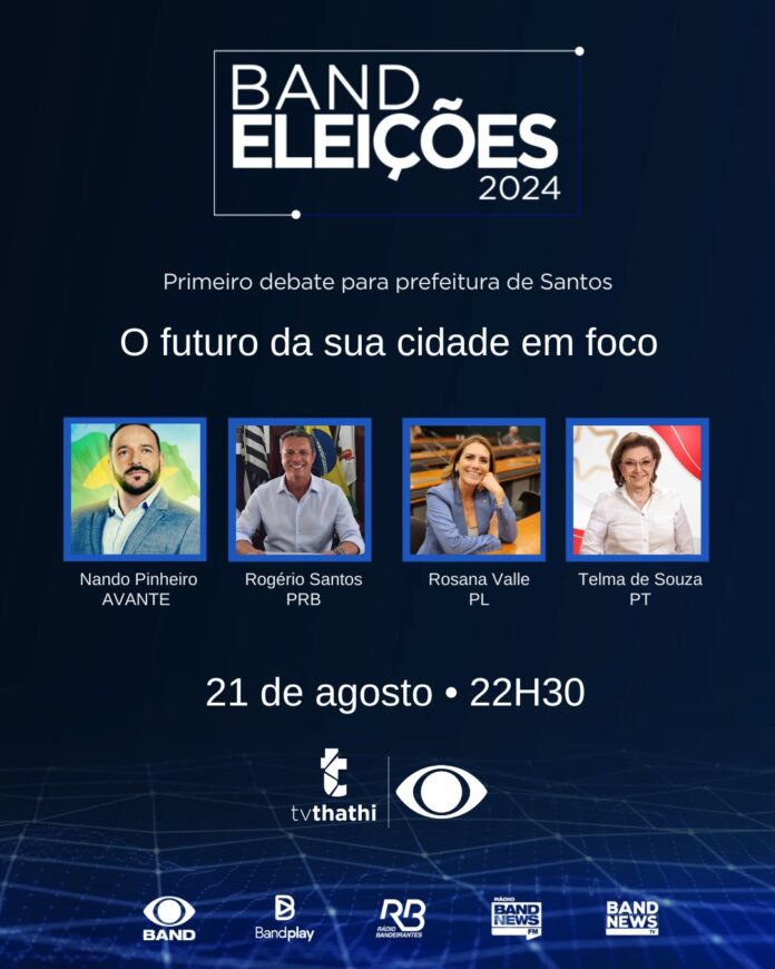 primeiro debate eleições 2024 santos