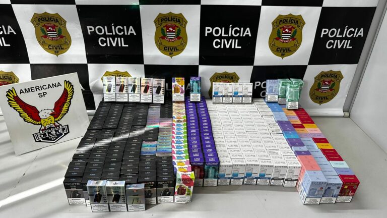 Cigarros eletrônicos são apreendidos pela Polícia Civil