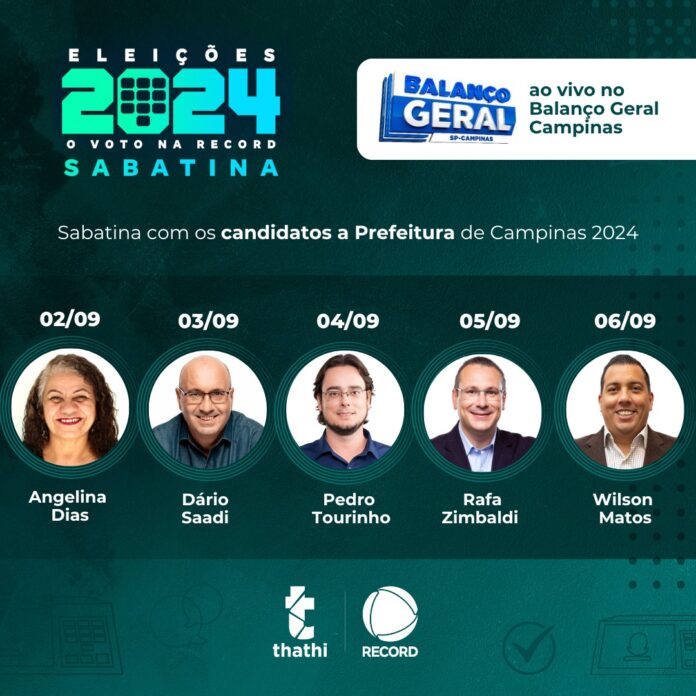 Thathi Record começa entrevistas com candidatos a prefeitura de Campinas