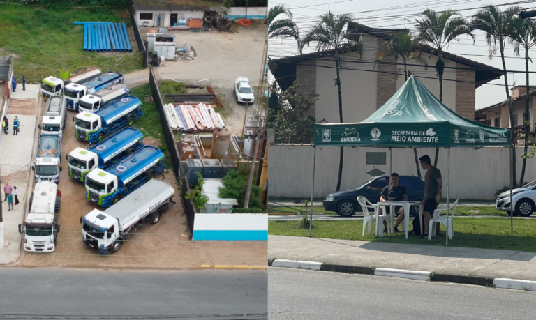 Bertioga disponibiliza tendas e caminhões-pipa para atender população afetada pela falta d’água; Entenda