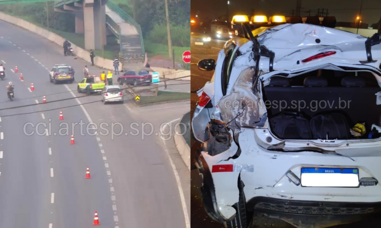 Carreta colide em carro no acostamento, deixa um morto e outro ferido e foge sem prestar socorro