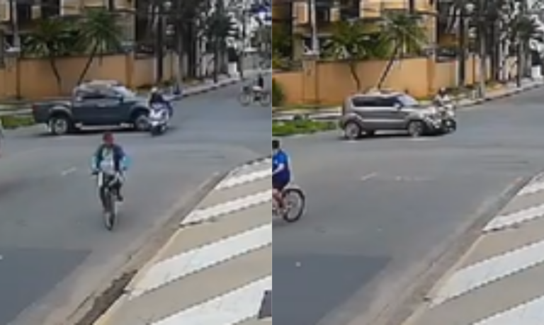 Não é replay! Cruzamento de avenidas de Guarujá registra dois acidentes em menos de 24 horas