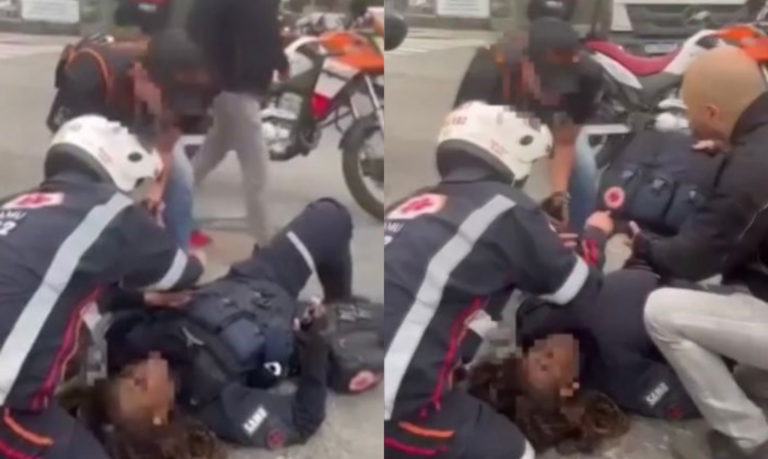 Socorrista do Samu sofre acidente a caminho de ocorrência em São Vicente