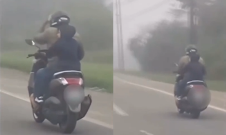 Motociclista é flagrado com criança em garupa sem capacete; Veja o vídeo