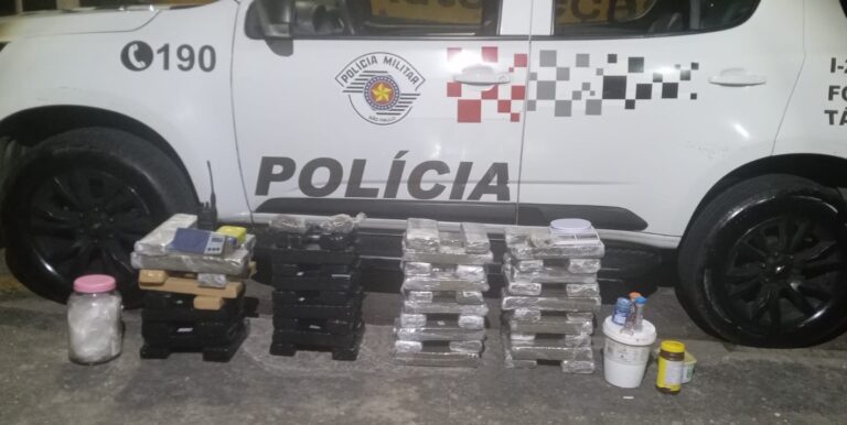 Polícia Militar prende traficante com malas de drogas em Guaratinguetá