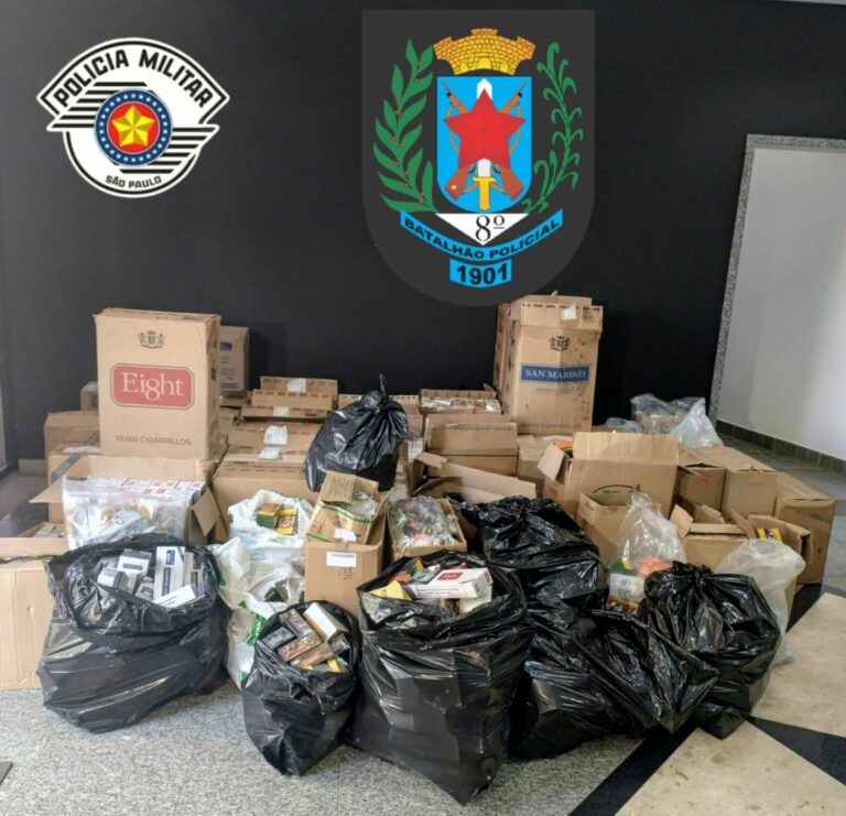 Polícia Militar apreende carga de cigarro contrabandeada avaliada em R$ 500 mil em Campinas