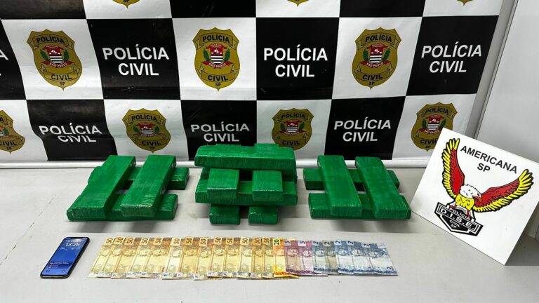 Polícia apreende 15 kg de maconha em estúdio e prende jovem de 21 anos em Americana