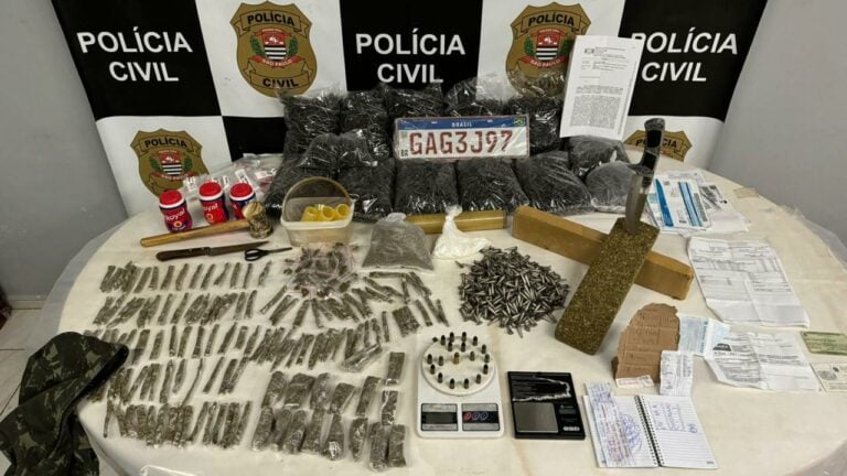 ‘Laboratório’ de drogas é descoberto em São Vicente e mais de 600 porções de entorpecentes são apreendidas; VÍDEO