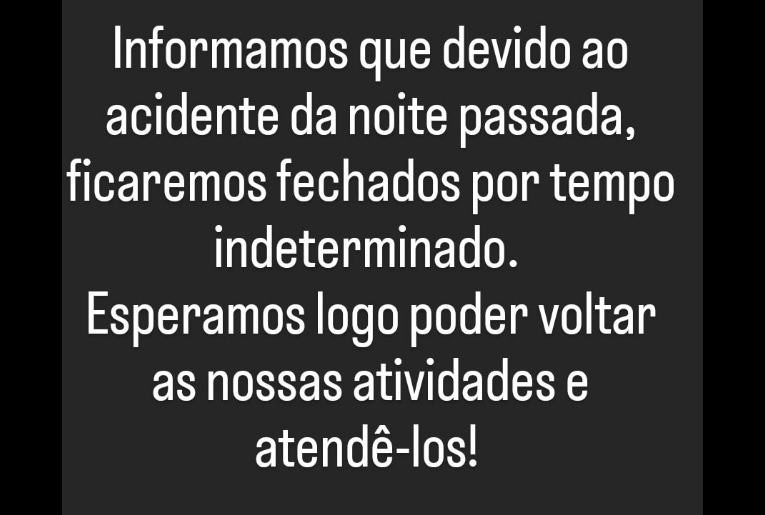 Churrascaria de Birigui anuncia suspensão temporária do atendimento após incêndio