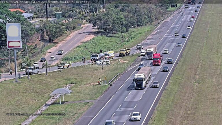 Funcionário de obra morre atropelado por caminhão na Rodovia dos Bandeirantes, em Itupeva