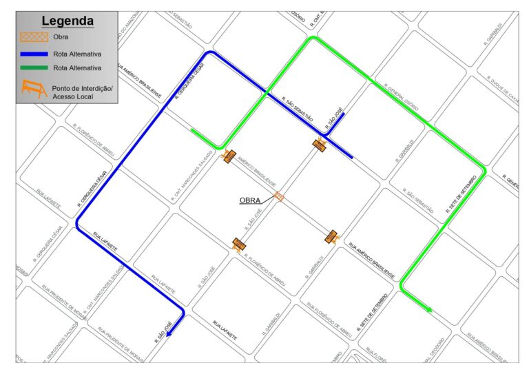 Parece ontem, mas é hoje | Prefeitura anuncia Interdição total do cruzamento da rua São José com a rua Américo Brasiliense