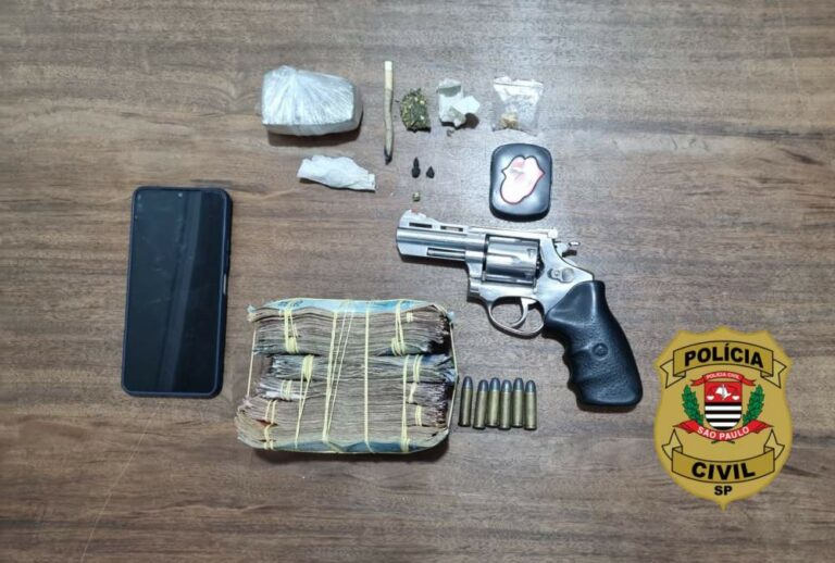 Comerciante é preso em flagrante com arma furtada de agente penitenciário em Birigui