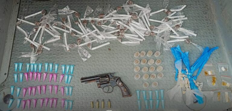 Suspeito de tentativa de homicídio é preso por porte ilegal de arma e tráfico de drogas em Mongaguá