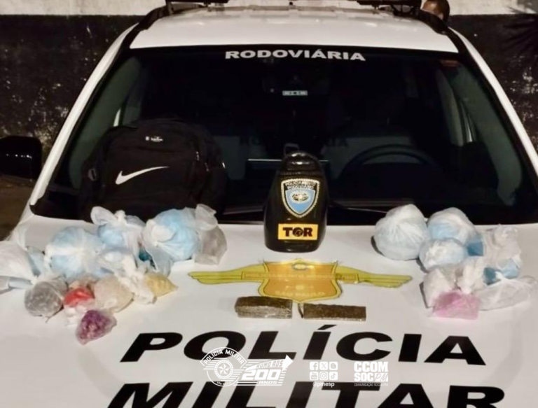 Mulher é presa transportando mais de 1.800 porções de entorpecentes em rodovia do litoral