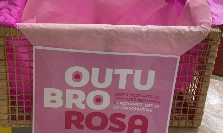 Escola de idiomas de Santos arrecada lenços em prol do Outubro Rosa; Saiba como ajudar