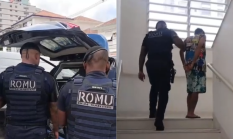 Homem agride companheira grávida e é preso pela GCM de Santos após denúncia de testemunha; VÍDEO