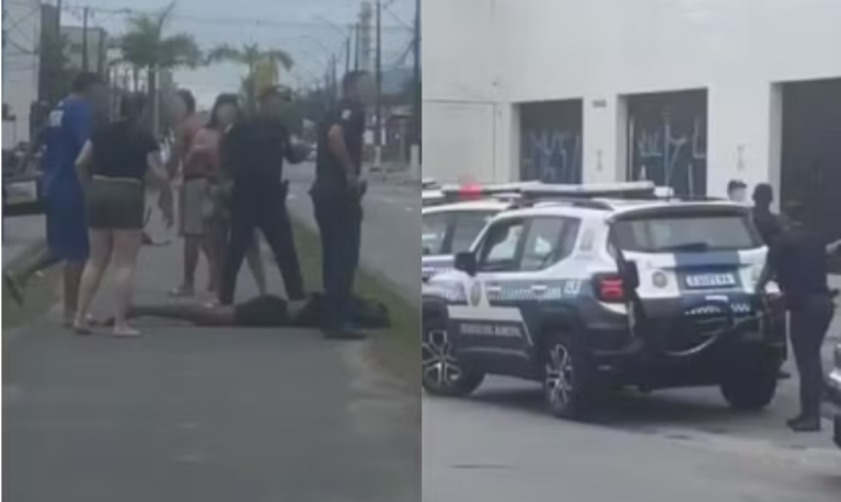 Menor de idade é apreendido ao ser atropelado enquanto fugia após roubar pedestre em Praia Grande