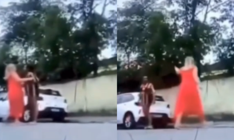 Mãe de ex-aluno de escola municipal de São Vicente agride professora e vandaliza carros; VÍDEO