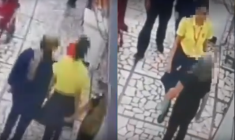 Idosa é presa por dar tapa na bunda de funcionária de supermercado em São Vicente; VÍDEO