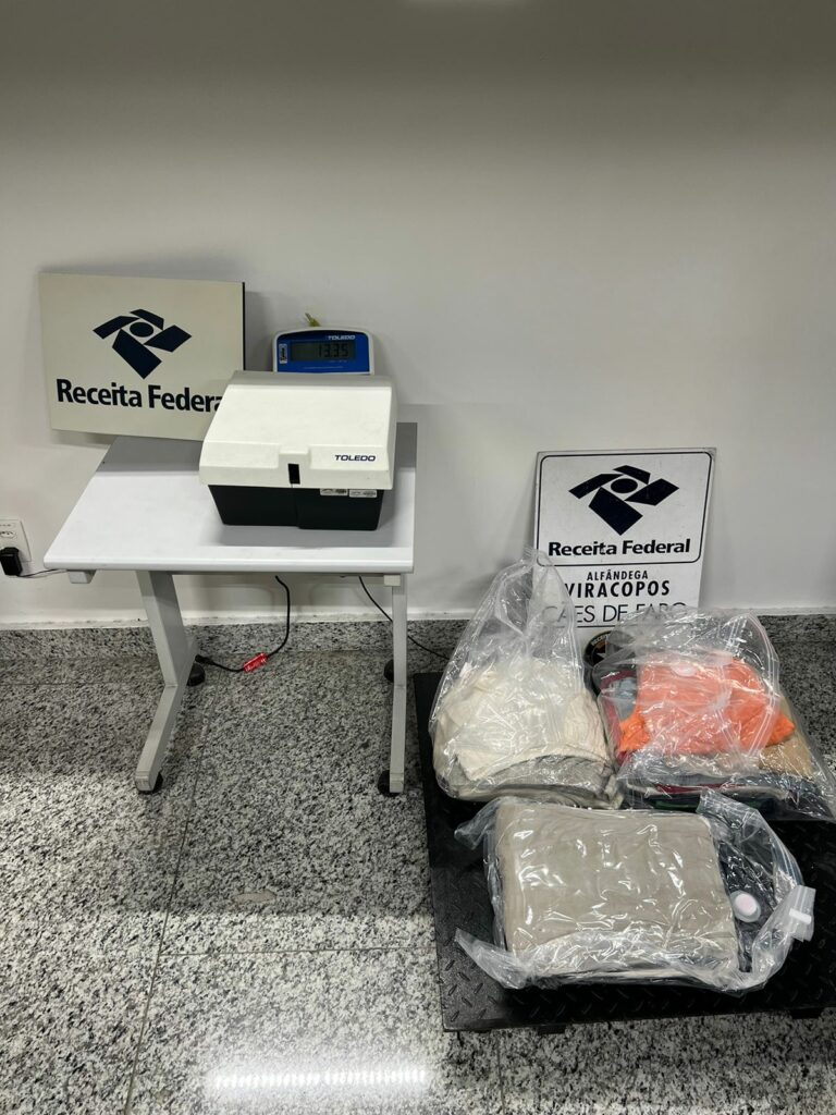 Passageiro é preso com cocaína a vácuo na mala em Viracopos