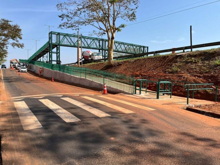 Passarela para pedestres é liberada na rodovia Marechal Rondon