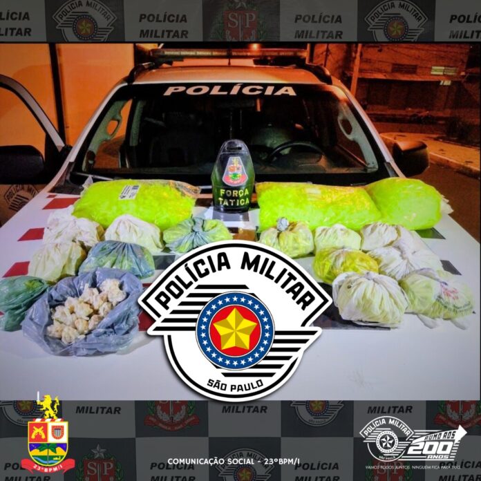 Homem é preso com mais de 1,8 mil porções de drogas em Lorena