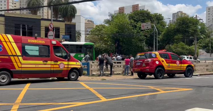 Idoso morre atropelado por ônibus no centro de Campinas