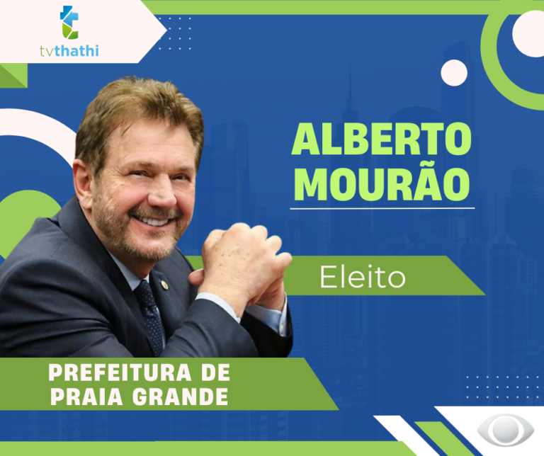 Eleições 2024: Alberto Mourão é eleito prefeito de Praia Grande com mais de 60% dos votos