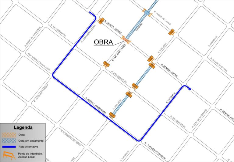 Cruzamento da rua Comandante Marcondes Salgado é interditado pela prefeitura; Confira a rota alternativa