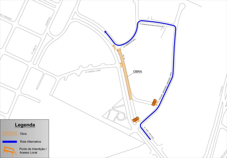 Avenida Pio XII será interditada por 30 dias; confira a rota alternativa