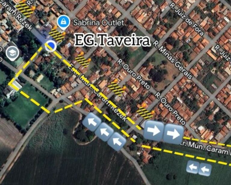 Interdição de estrada altera rota de ônibus para Engenheiro Taveira durante obras em Araçatuba