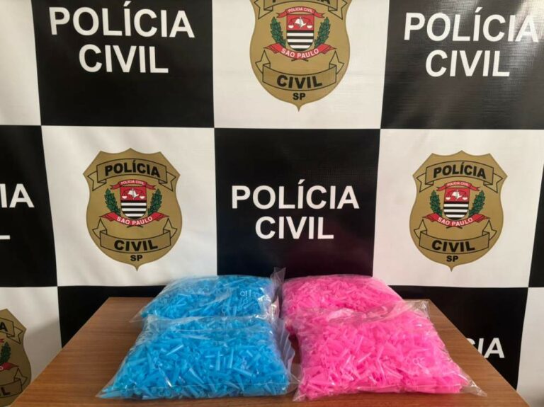 Polícia Civil apreende 4 mil tubos plásticos na casa de suspeito de tráfico em Santo Antônio do Aracanguá