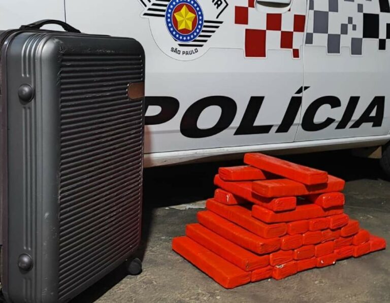 Polícia apreende 25 quilos de maconha em mala trocada em ônibus