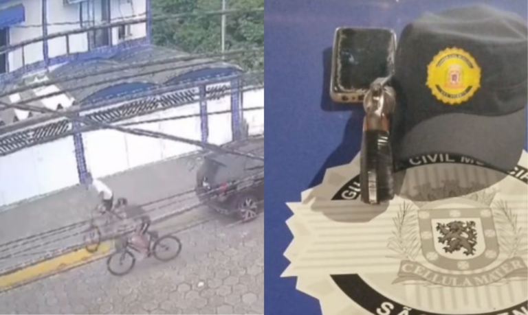 Adolescente de 14 anos é apreendido após roubo à mão armada em São Vicente; VÍDEO