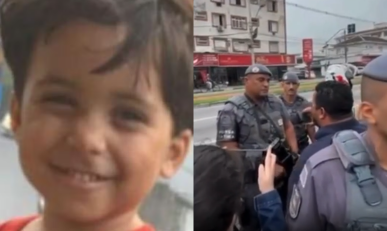 Velório de menino de 4 anos morto durante confronto policial em morro de Santos acaba em discussão com a PM
