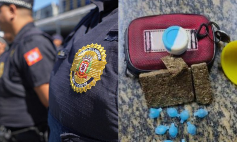 Ciclista é preso com drogas em praça de São Vicente