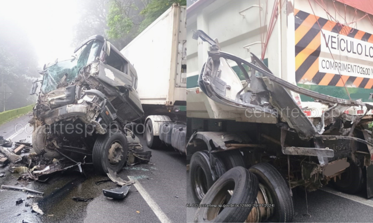“Nasceu de novo!”: Caminhoneiro sai ileso de acidente mas veículo fica totalmente destruído após pane no sistema