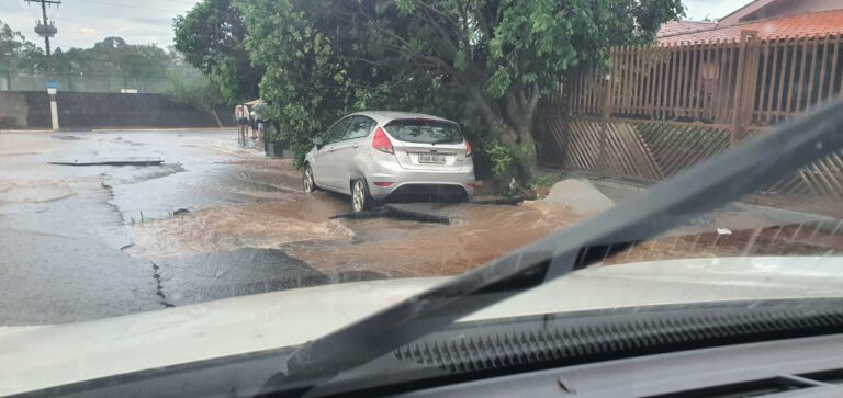 Chuva causa estragos em Holambra