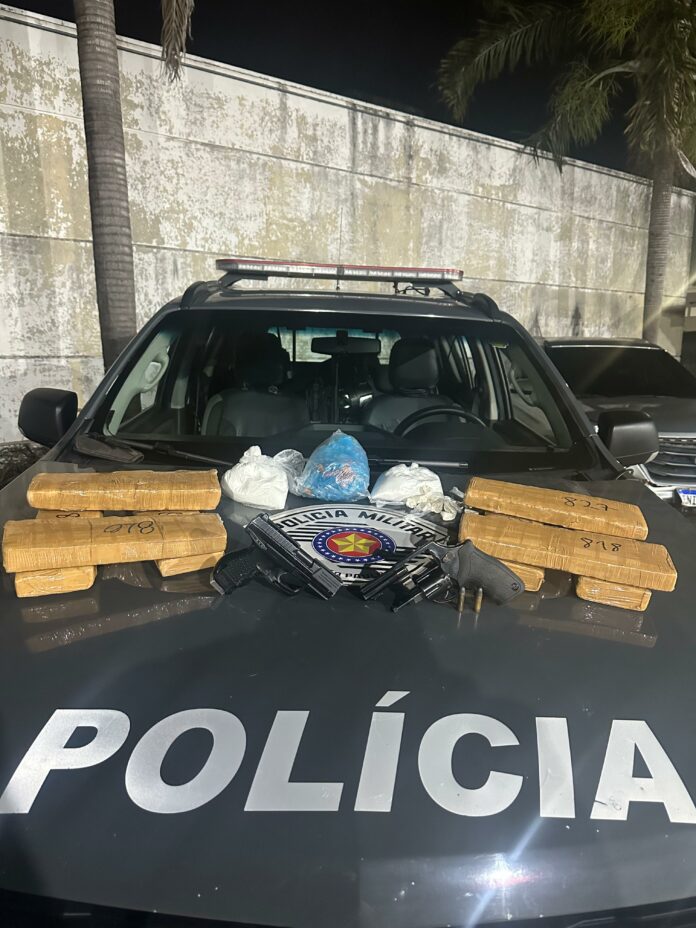 Mulher é preso e menor é apreendido com mais de 7 kg de drogas em Caçapava