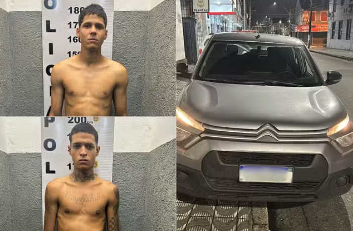 Dupla armada é presa após tentativa de assalto a motorista de aplicativo em São Vicente
