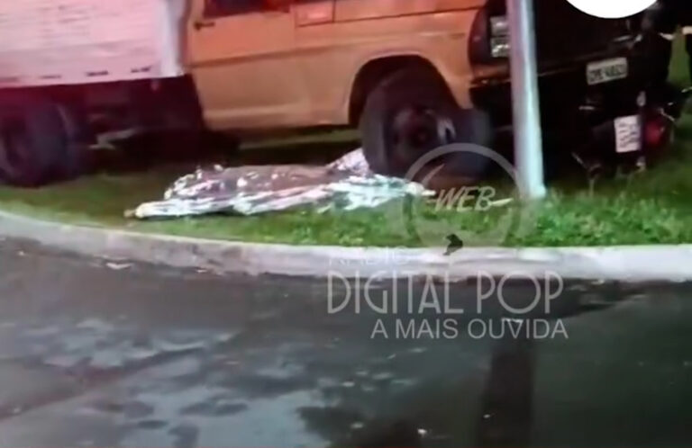 Acidente grave entre caminhão e moto deixa uma pessoa morta em Hortolândia