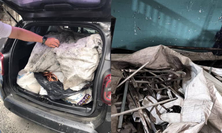 Esquema de receptação de peças furtadas das obras do VLT de Santos é desarticulado pela Polícia Civil